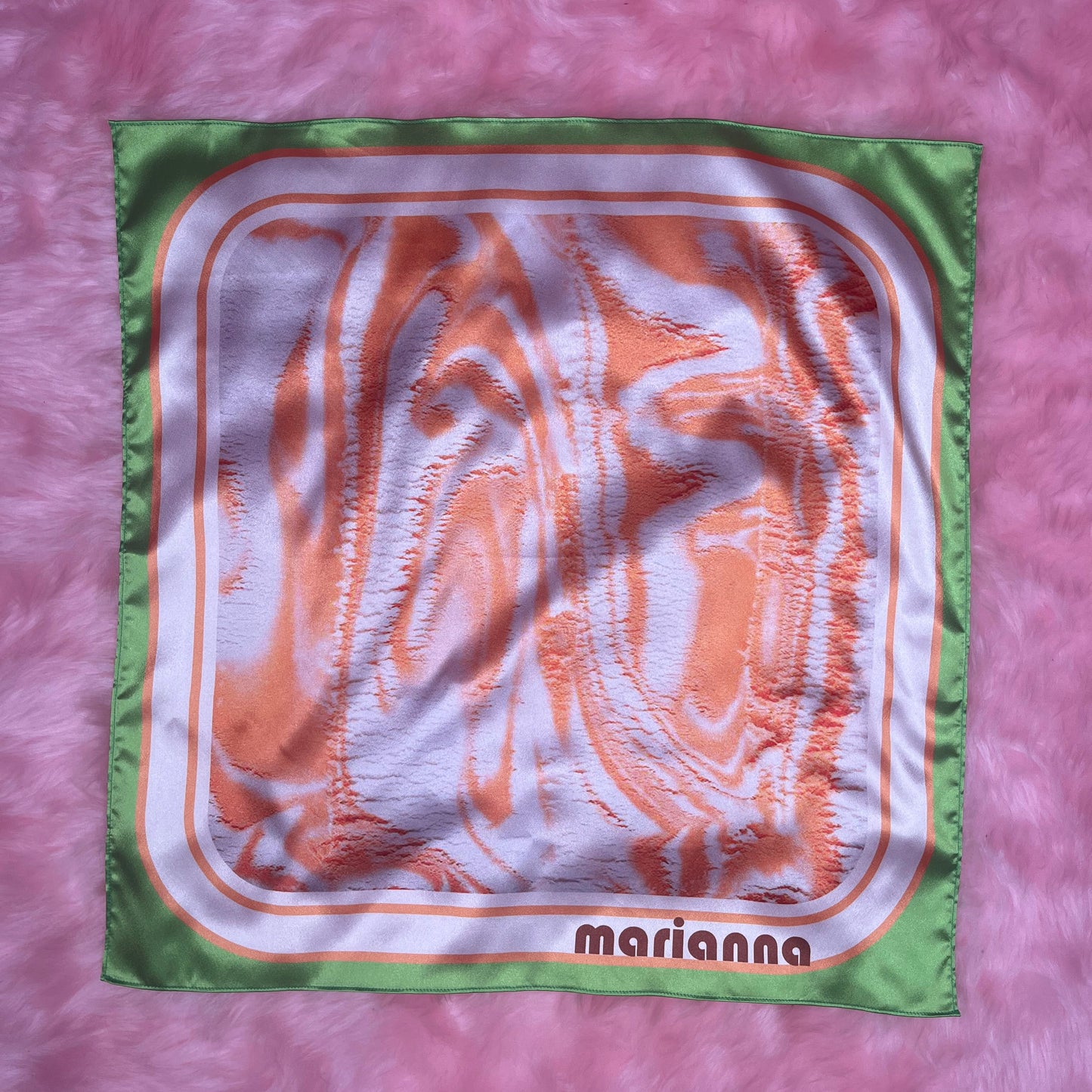 Ice Cream Pop Scarf Parlor / 70's Orange Swirl