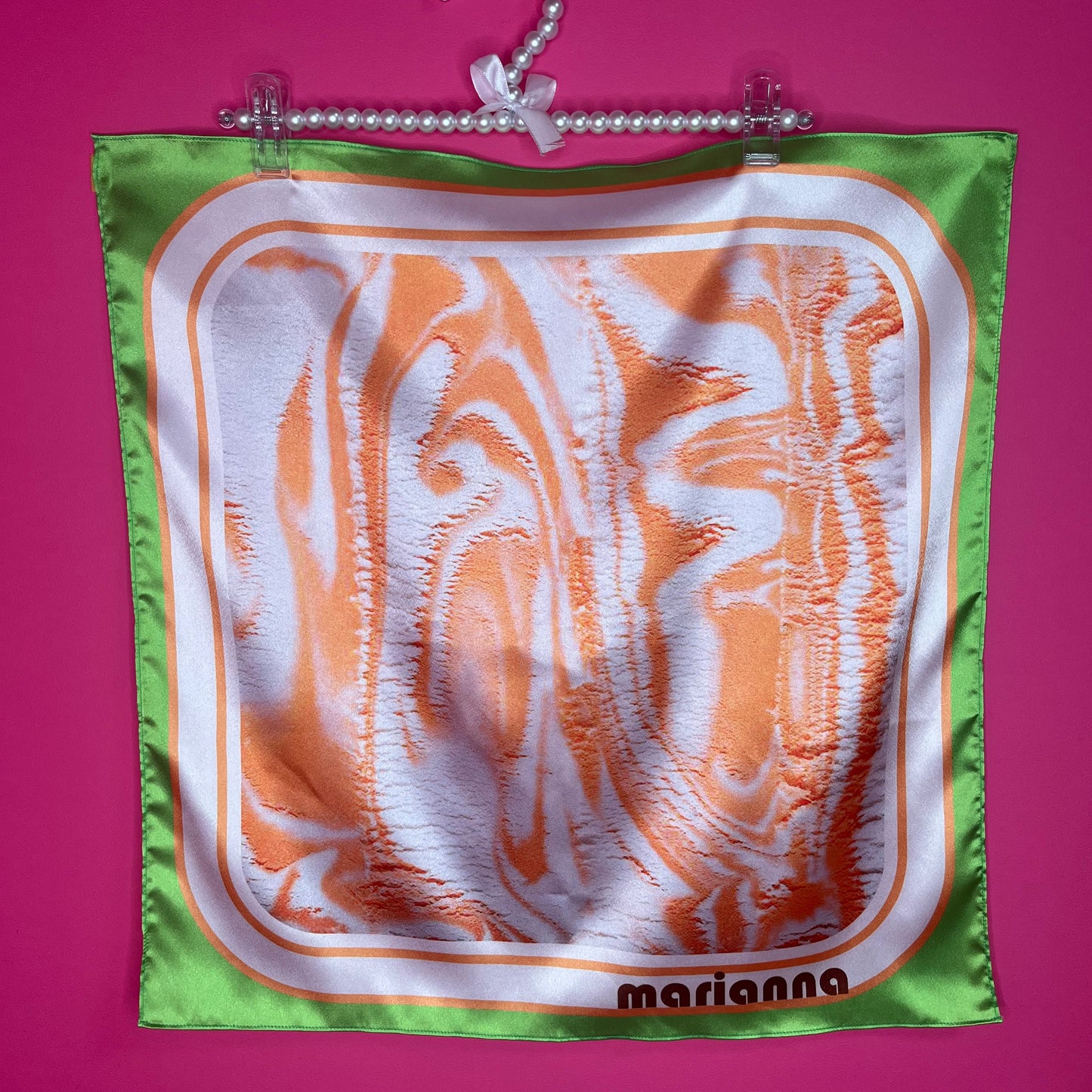 Ice Cream Pop Scarf Parlor / 70's Orange Swirl